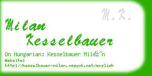 milan kesselbauer business card